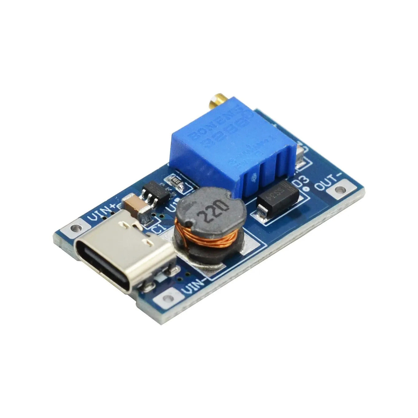 MT3608 DC-DC Adjustable Boost Module USB-C